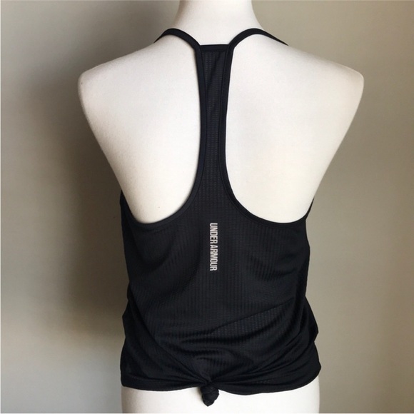 Under Armour - Fly By Racing Back Tank In Black - Picture 2 of 9